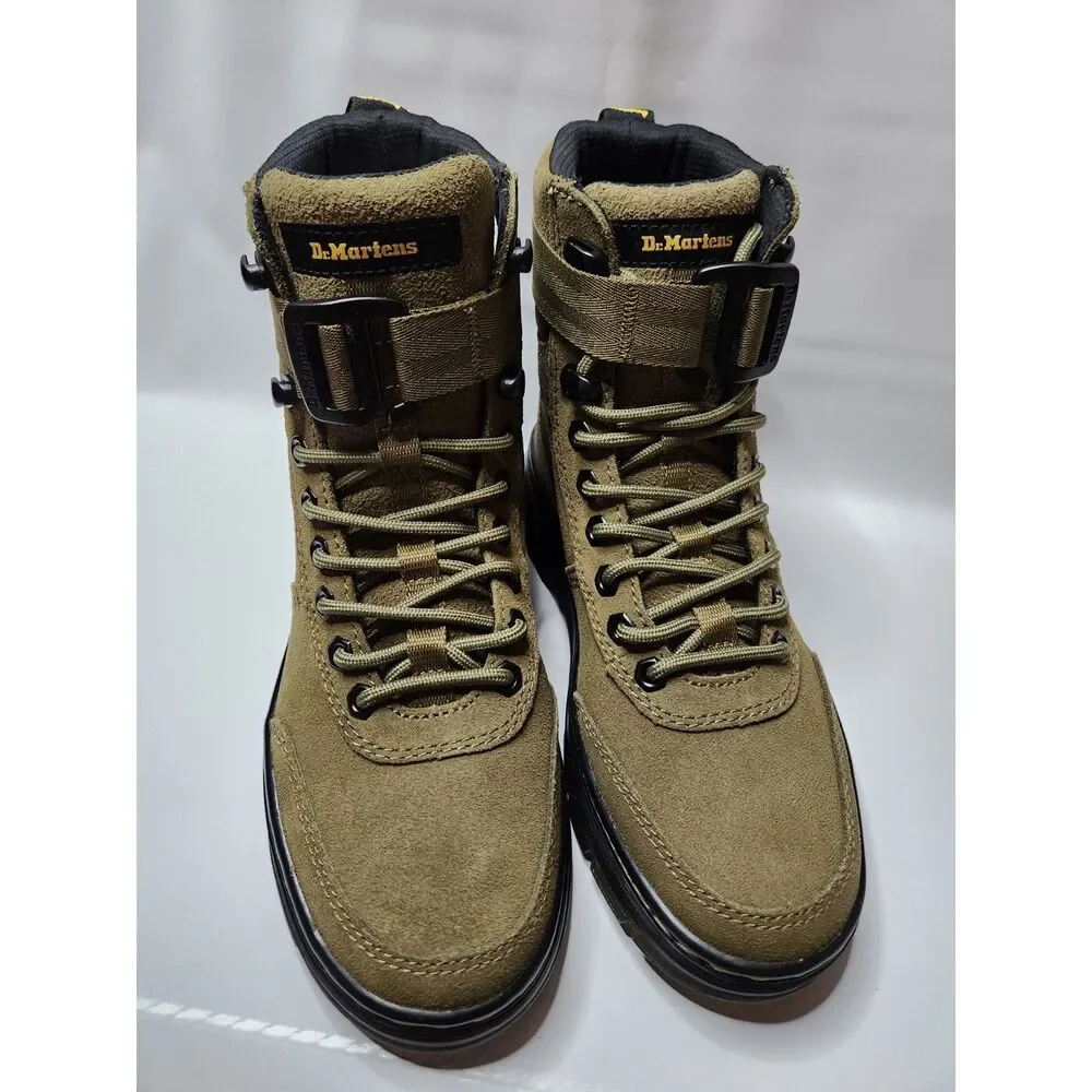 Dr. Martens Combs Tech Suede Boots Women’s 6 DMS Olive